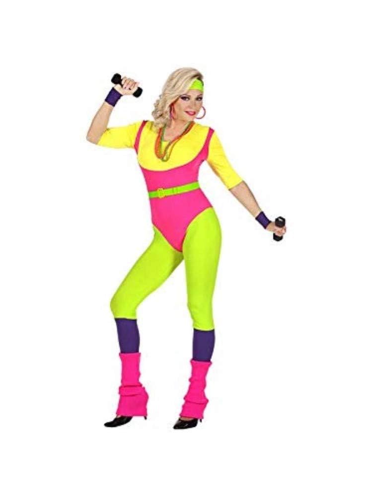 W WIDMANN MILANO Party Fashion - Kostüm 80er Jahre Aerobic Trainerin, Sportler, neon, Bad Taste Outfit