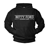 Coole Kapuzenpullover mit Aufdruck Betty Ford schwarz Größe XL