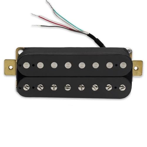 Dual Coil 8 Saiten E-Gitarre Humbucker Pickups Hals- Und Steg-Pickup Schwarz e gitarren tonabnehmer (Color : Bridge without frame)