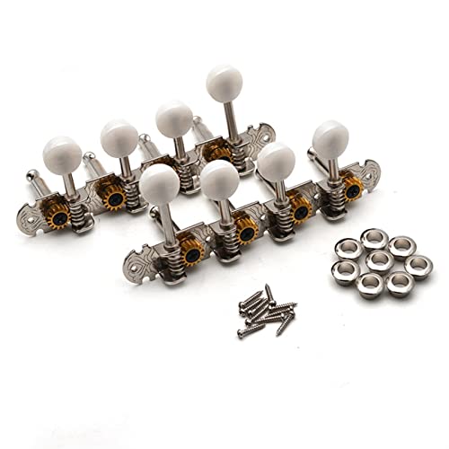 Gitarren Stimmwirbel 1 Set Mandoline Maschinenköpfe Tuner Tuning Tasten Pegs Für Mandoline Instrument Gold Vernickelt (Color : NI 1R1L)