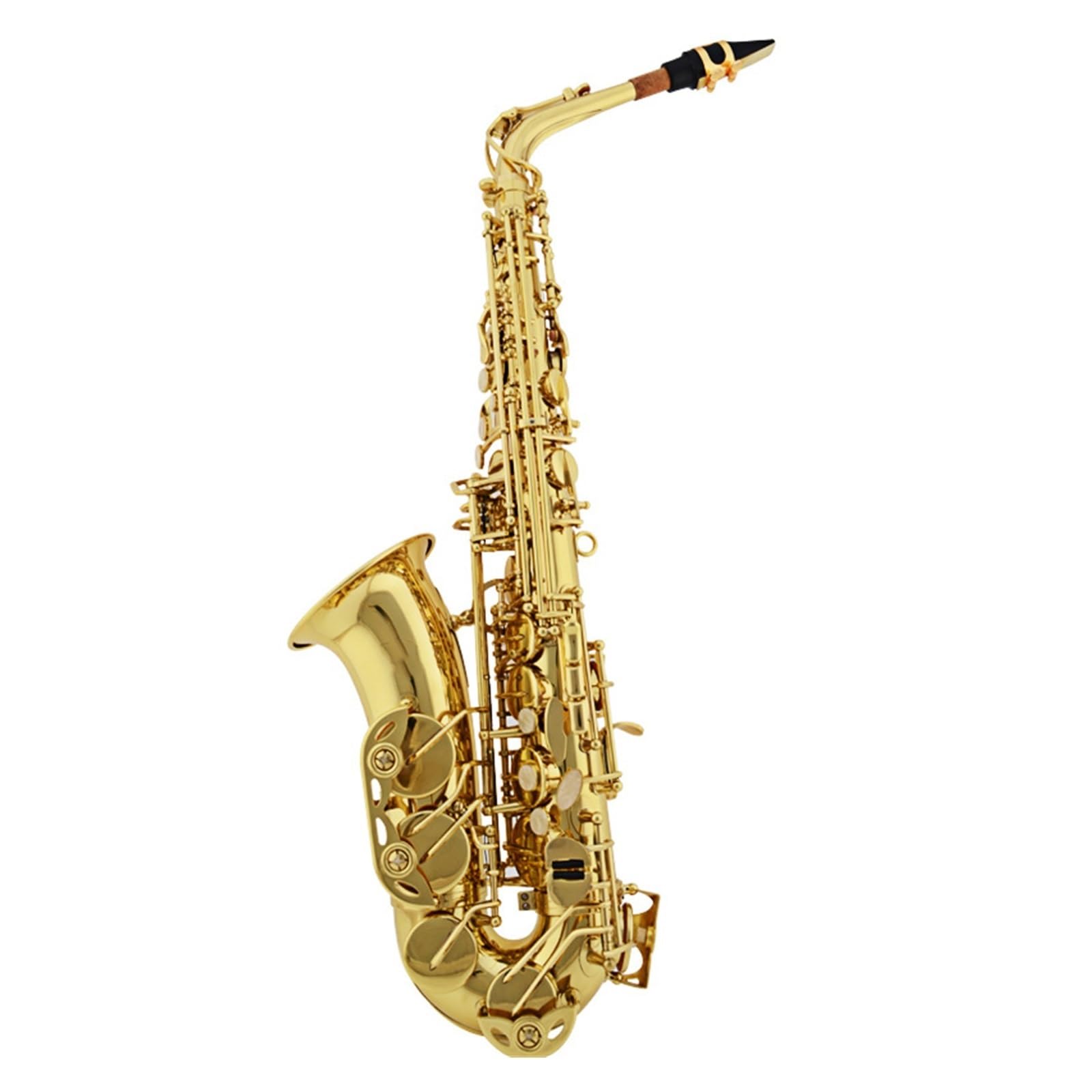 Gold lackiertes saxophon Altsaxophon Lack Gold Saxophon B-flach Bend Rohr Altsaxophon