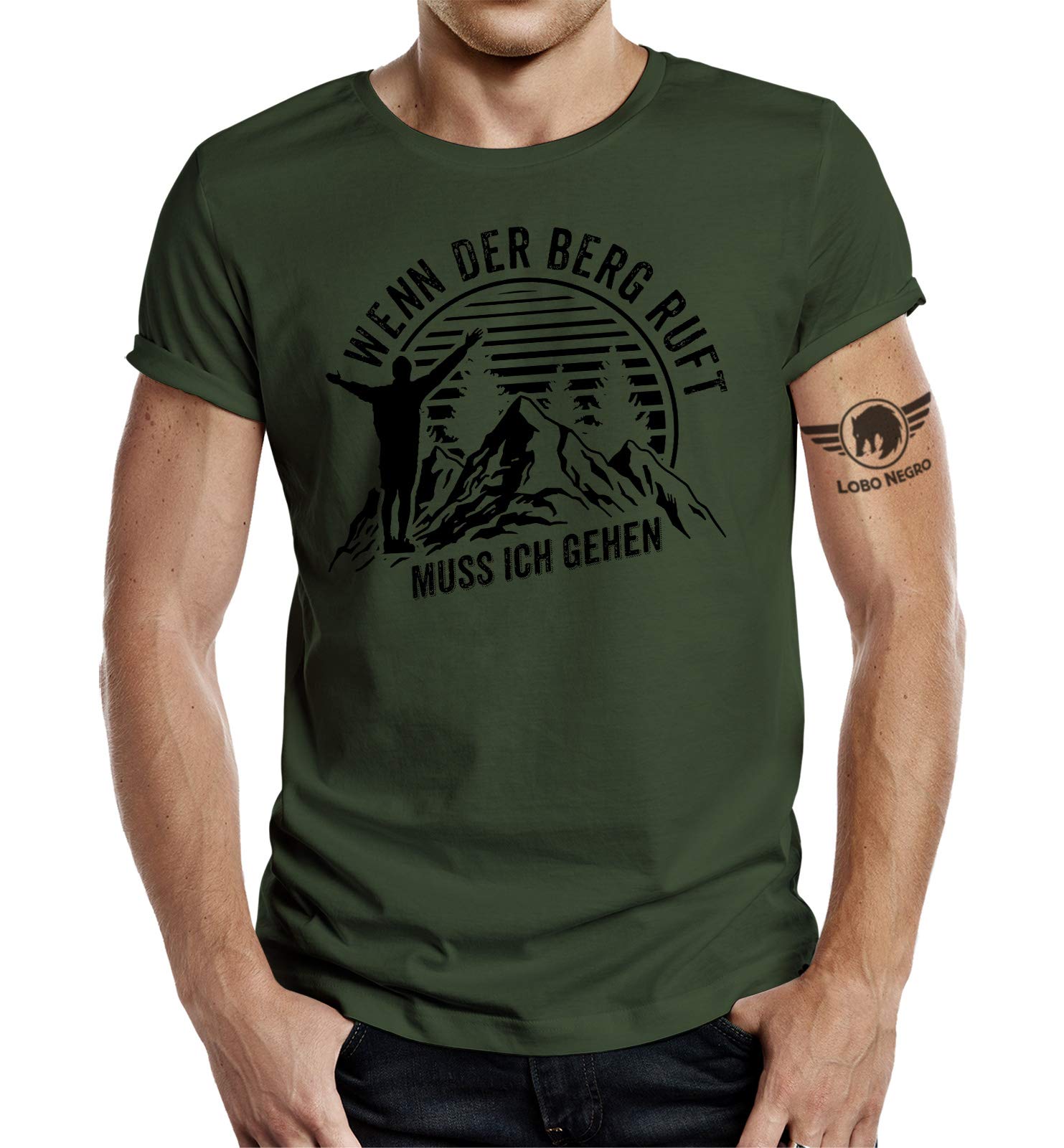 Bergsteiger und Wander T-Shirt - Wenn der Berg Ruft muss ich gehen