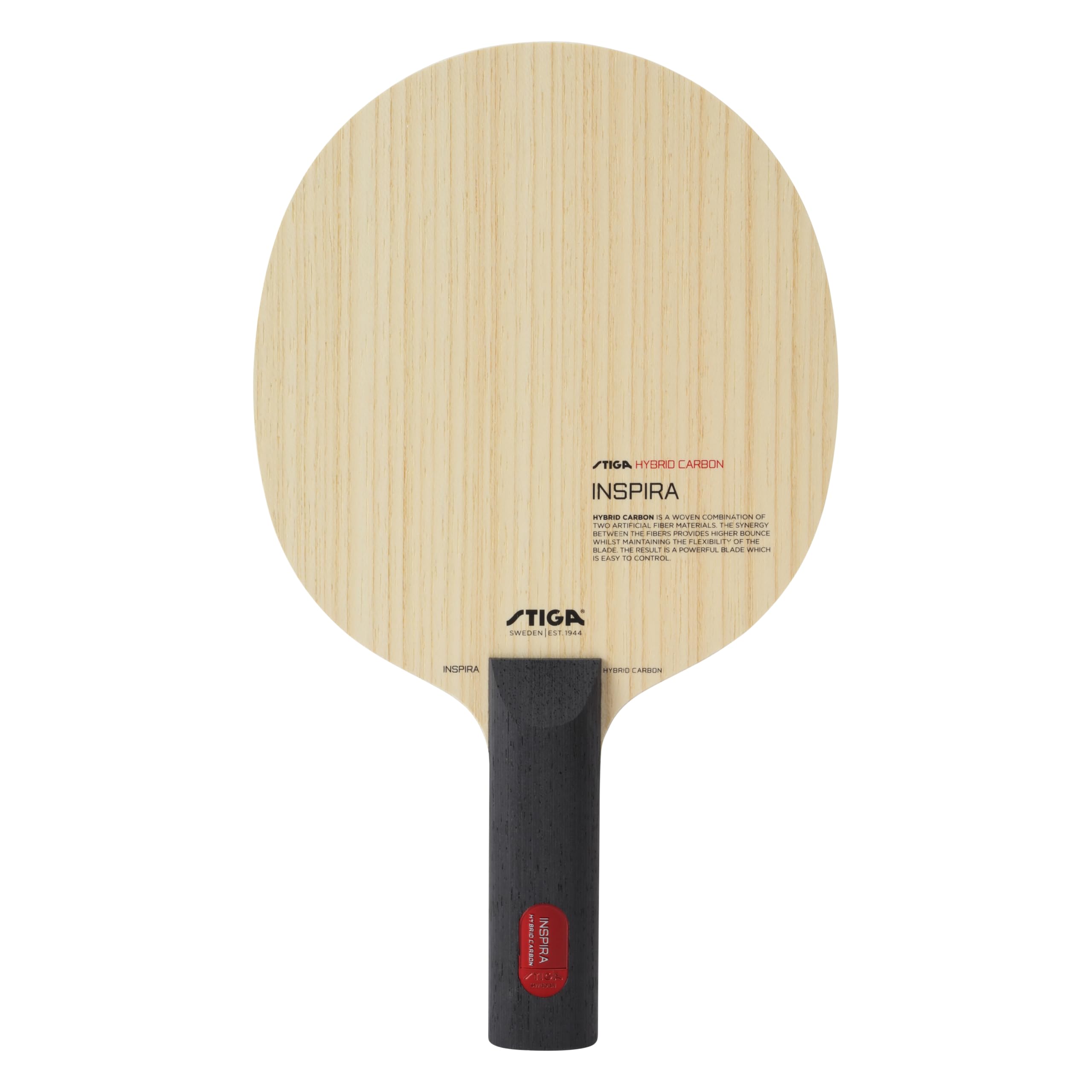 STIGA Tischtennisholz Inspira Hybrid Carbon für perfekten Spin und Starke Angriffe Classic Gerade