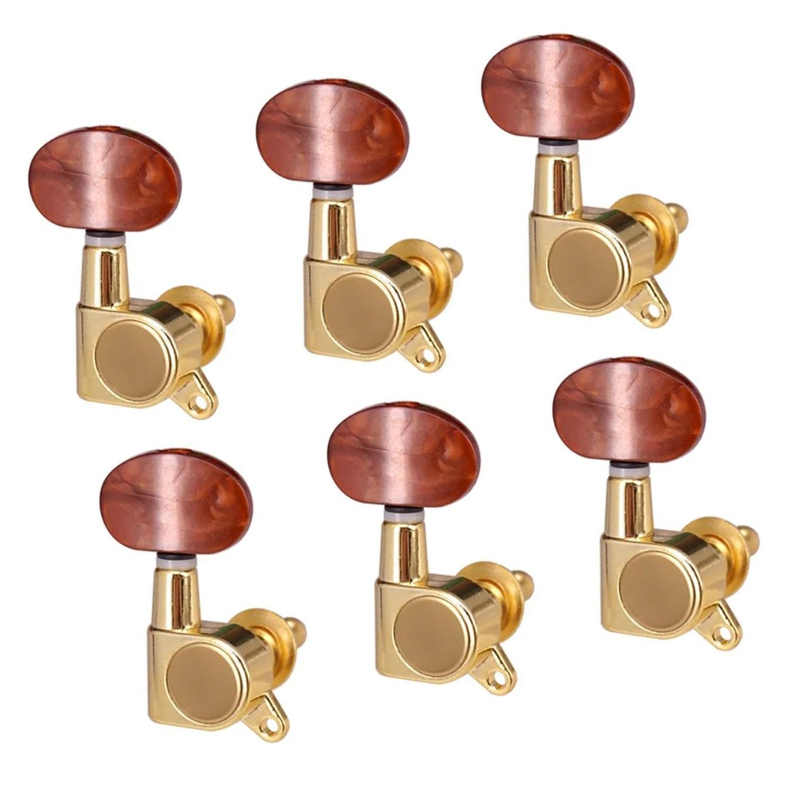 Strings Tuning Pegs Mechaniken Für Gitarre 6er-Pack Stimmwirbel für Akustik- und E-Gitarrensaiten, Mechaniken mit geschlossenem Knopf