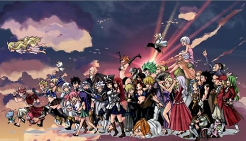 Hfmquisutron Japanische Anime Fairy Tail Poster 1000 Stück Holzpuzzle Für Erwachsene Familie Lernspielzeug Fz240Lw