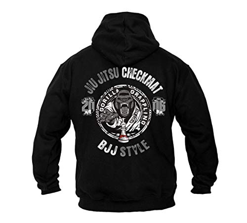 Dirty Ray Kampfsport MMA Gorilla Jiu-Jitsu Checkmat Herren Kapuzenpullover BDT19 (L)