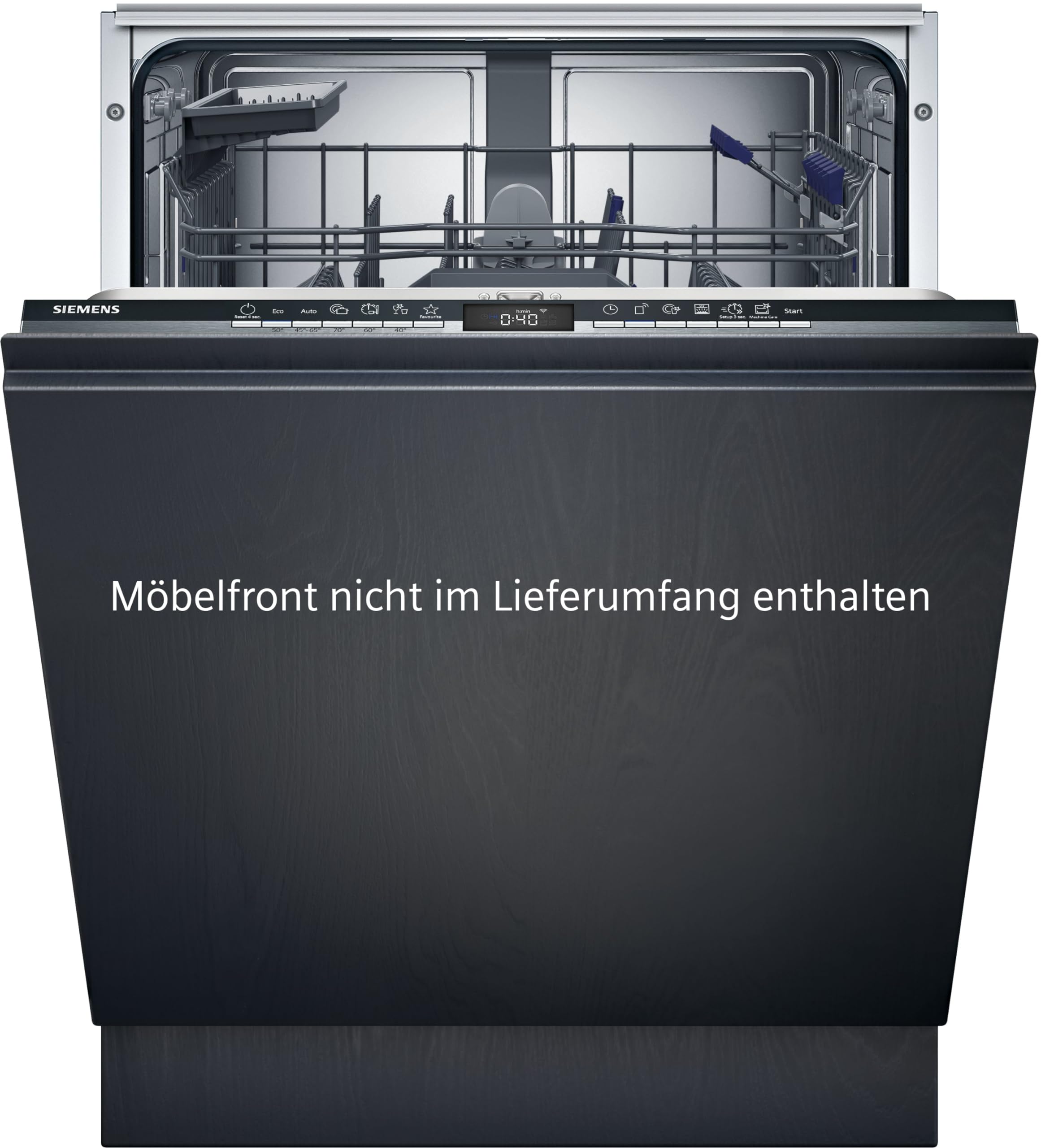 Siemens SN65YX01BE Geschirrspüler iQ500, vollintegrierte Spülmaschine mit Besteckkorb, 60 cm, varioSpeed Plus, flexComfort Körbe, glassZone, infoLight