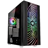 Kolink Unity Code X PC Gehäuse für Wasserkühlung, Mid Tower Case mit ARGB-beleuchteter Front, Glas Gehäuse PC mit Vertikaler GPU-Einbau Möglich, Tempered Glass Case for PC, Computer Case ATX