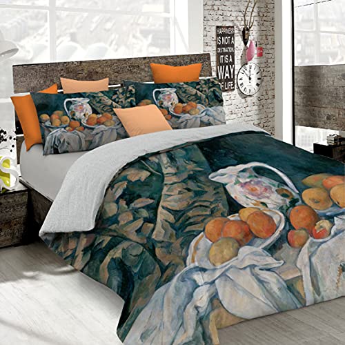 Sogni D'autore Italian Bed Linen Bettbezug, Doppelte, 100% Baumwolle, Multicolor SD04, DOPPEL
