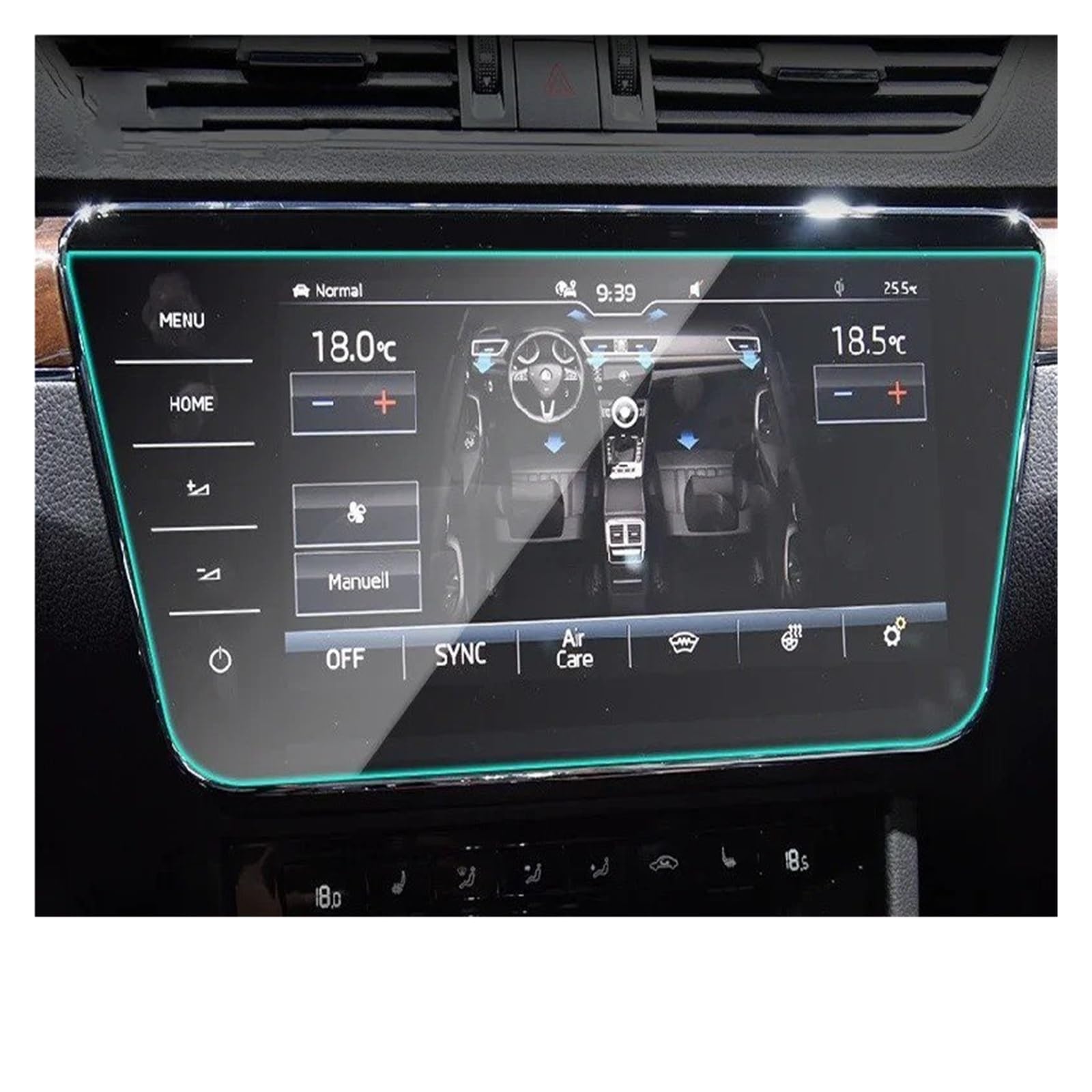 Für Skoda Für Superb 2018-2023 8 Zoll Auto GPS Navigation Schutzfolie LCD Bildschirm TPU Film Displayschutzfolie Anti-Kratzer Innenraum Navigation Schutzfolie Navigations-Displayschutz(9.2 Inch 1PCS,T