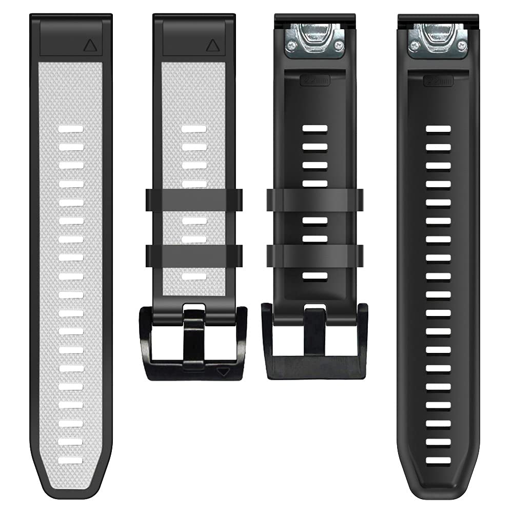 NEYENS 26 22 mm Silikon-Schnellverschluss-Uhrenarmband für Garmin Fenix 7X 7 6 6X Pro 5 5X Plus 3 HR Mk1 Easyfit Armband, 26mm Fenix 7X, Achat