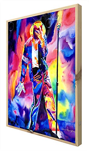 CCRETROILUMINADOS Michael Jackson beleuchtetes Holzschild mit LED-Licht, Methacrylat, Mehrfarbig, 80 x 60 cm