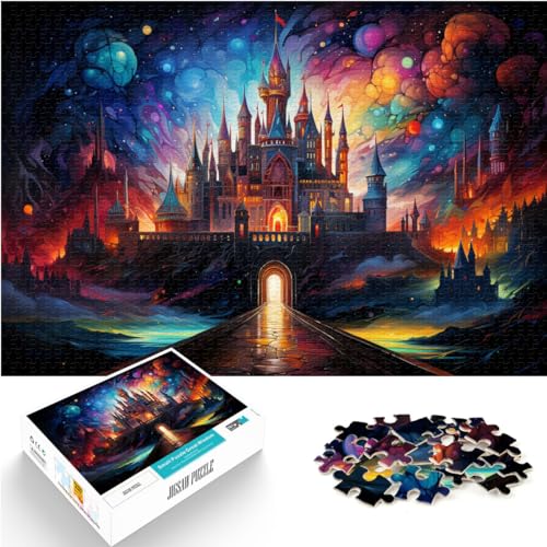 Puzzle für Fantasieschloss, 1000 Teile, Puzzle für Erwachsene, Geschenke, Holzpuzzle, Wanddekoration, einzigartige Geburtstags, 1000 Teile (50 x 75 cm)