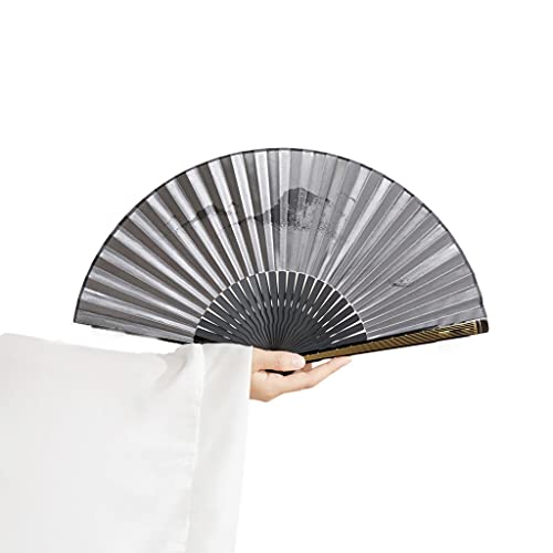 YIHANSS Dekoration Faltfächer Handfächer, Guqin-Stil-Fächer Knochen Antiker Stil Faltfächer zum Tanzen Cosplay Hochzeitsfeier Requisiten Dekoration Eleganter Handfächer