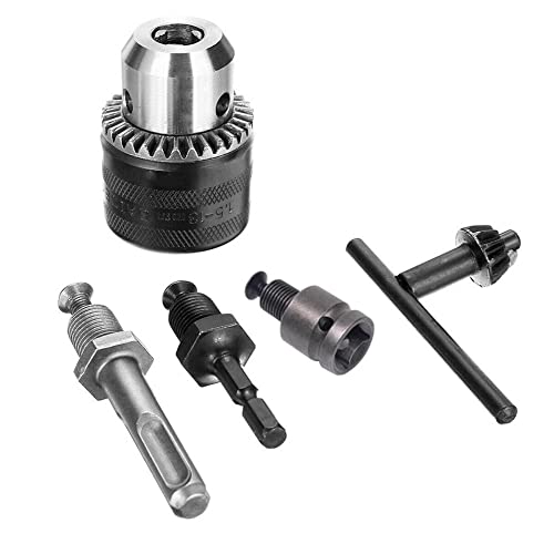 KhUKhu 1/2-20UNF 1,5-13 mm Schnellwechsel-Bohrfutter-Konverter, Schnellwechsel-Adapter, 1/4 Schaft, Sechskant, für Bohrhammer (Farbe: Chuck Hex Adapter)