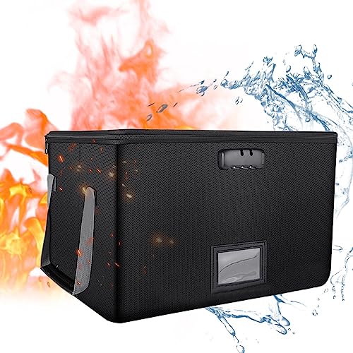 Feuerfeste Dokumentenbox, Feuerbox Safe für Dokumente, feuerfeste Box, wasserdichte Safe Box mit Schloss, feuerfeste Dokumententasche, versiegelter Aktenschrank-Organizer, große Kapazität,