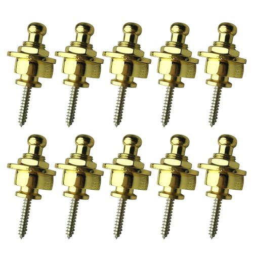 10 Stück Metal Duty Guitar Strap Lock End Pin Ersatz Gitarre Straplock Button Tail Pin Strap Retainer