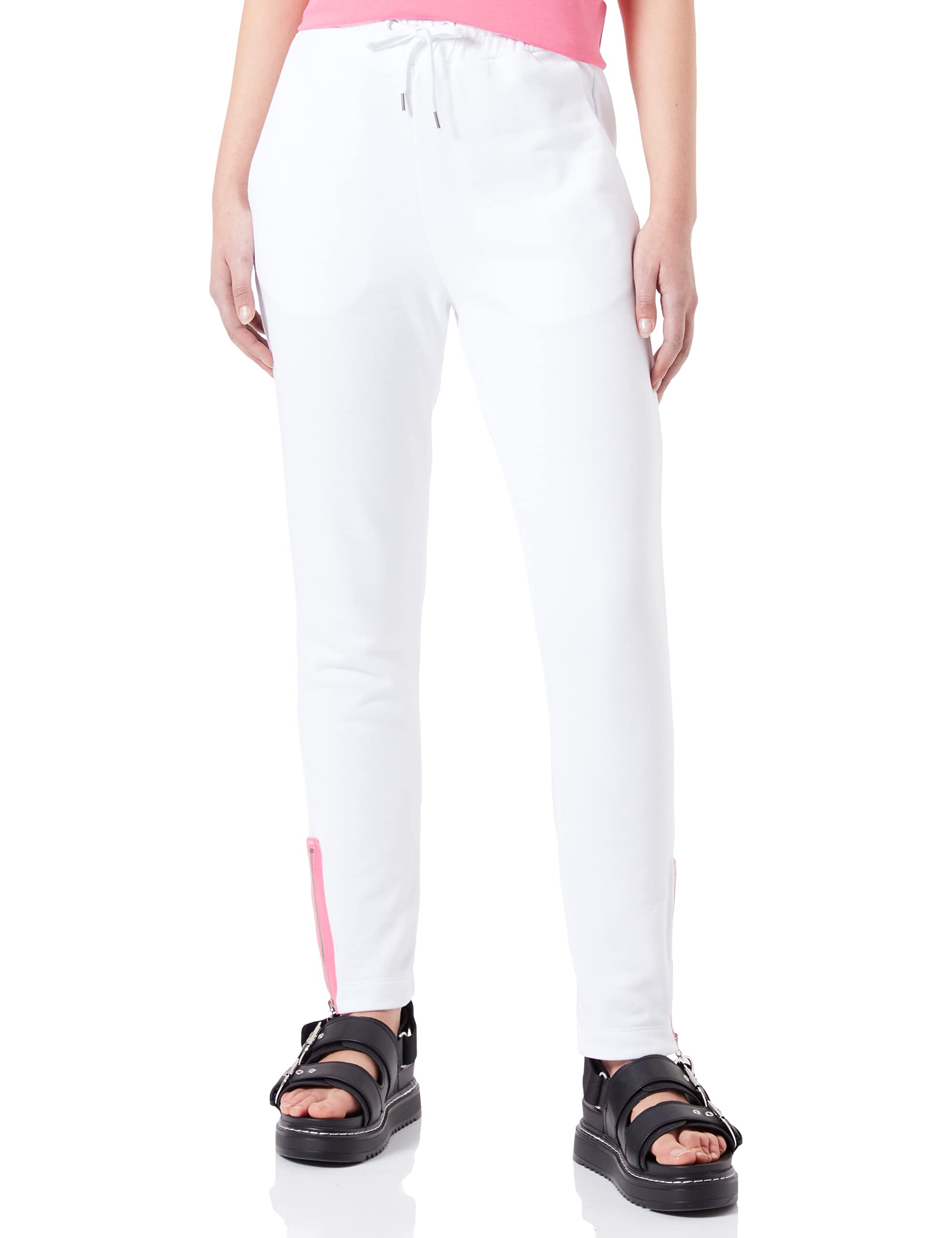 Love Moschino Women's Regular fit Jogger Casual Pants, Optical White, 44