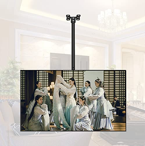 VSULZVNU Universal-TV-Ständer, Decken-TV-Halterung, neigbar, schwenkbar, Teleskophalterung für 101,6-177,8 cm (40-70 Zoll) Fernseher, max. VESA 600 x 400 mm, mit Belastung 50 kg (Größe: 1–2 m)