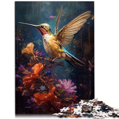 Puzzle für Erwachsene „Kolibri im Garten“, 1000 Teile, Holzpuzzle, anspruchsvoll, aber unterhaltsam und humorvoll, 1000 Teile (50 x 75 cm)