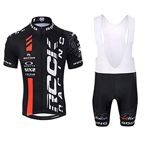 YSYFZ Herren Outdoor-Sport-Anzug Jersey Kurzarm-Trikot + Einen.Kreislauf.durchmachenkurzschlüsse Sportbekleidung atmungsaktiv schnell trocknend Frühjahr/Sommer/Herbst