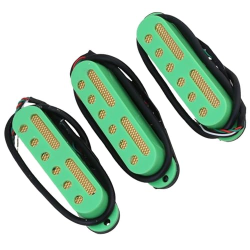 3PCS 48/50/52mm Single Coil Pickup Zu Humbucker E-gitarre Zubehör e gitarren tonabnehmer (Color : Green)