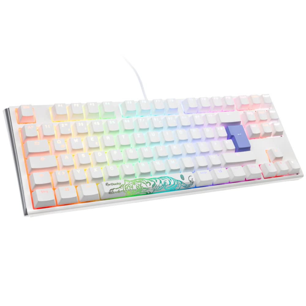 Ducky One 3 Classic Mechanische Tastatur - Mechanical Keyboard - Tastatur Gaming Mechanisch - Gaming Keyboard Mechanical - Mechanische Gaming Tastatur - TKL-Format 80% - MX-Blue