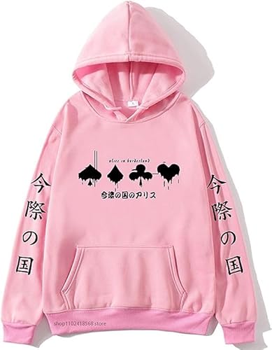 Alice in Borderland Hoodies Männer Cartoon Karten Sweatshirt Harajuku Grafik Streetwear Frauen Anime Tops Männer Kleidung - Geschenk