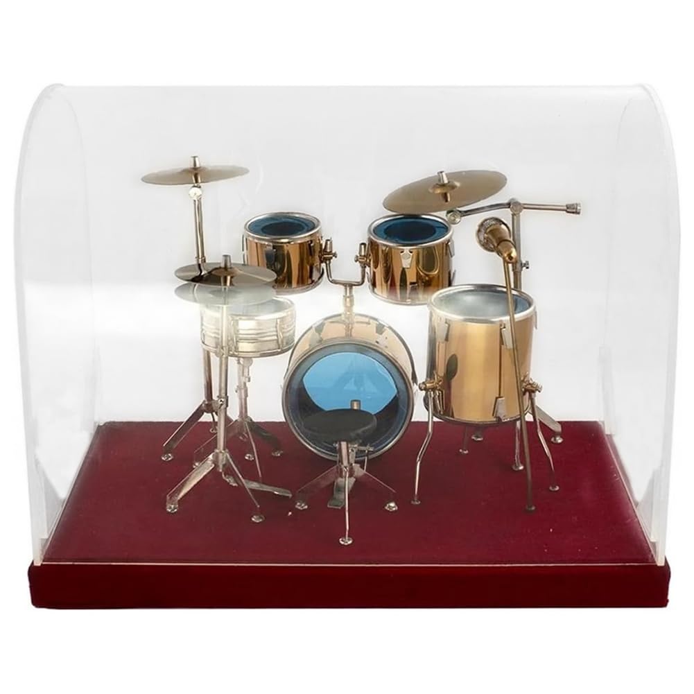 HVVENTY Miniatur Jazz Drum Kit Modell Mini Drum Becken Musikinstrument Modell Schlagzeug Set Erwachsene