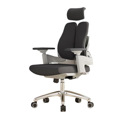 Bürostuhl Ergonomischer Schreibtischstuhl, Chefsessel, verstellbarer Sitz, hohe Rückenlehne, Bürostuhl, rollbarer Schreibtischstuhl mit verstellbarer Armlehne, Lordosenstütze, Kopfstütze Schreibtischs