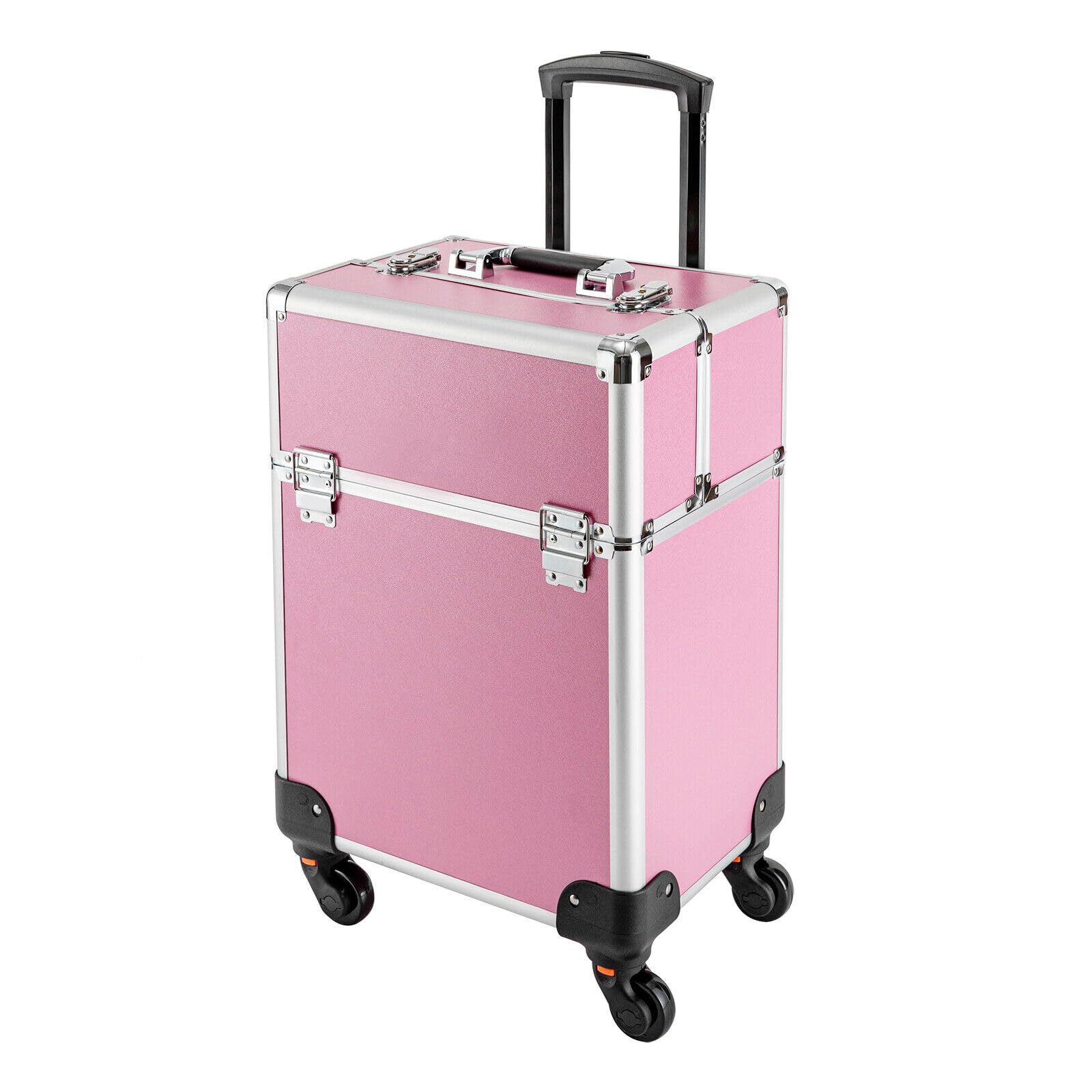 Kosmetikkoffer Trolley Friseurkoffer Schminkkoffer Make-up Koffer Beauty Case mit 4 Ausziehbaren Fächern für professionelle Make-up Artists,Friseure usw