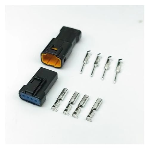 CXVFY 2P 3P 4P 6P 8P 0,6 mm wasserdichter Drahtverbinder Stecker männlich/weiblich Buchse mit Kabel JST JWPF elektrische Anschlüsse (Größe : 10 Set JST-04 ohne Kabel)