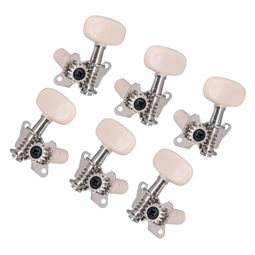 2/3 3L 3R Folk Gitarre Tuning Pegs Mechaniken Teile Zubehör Silber