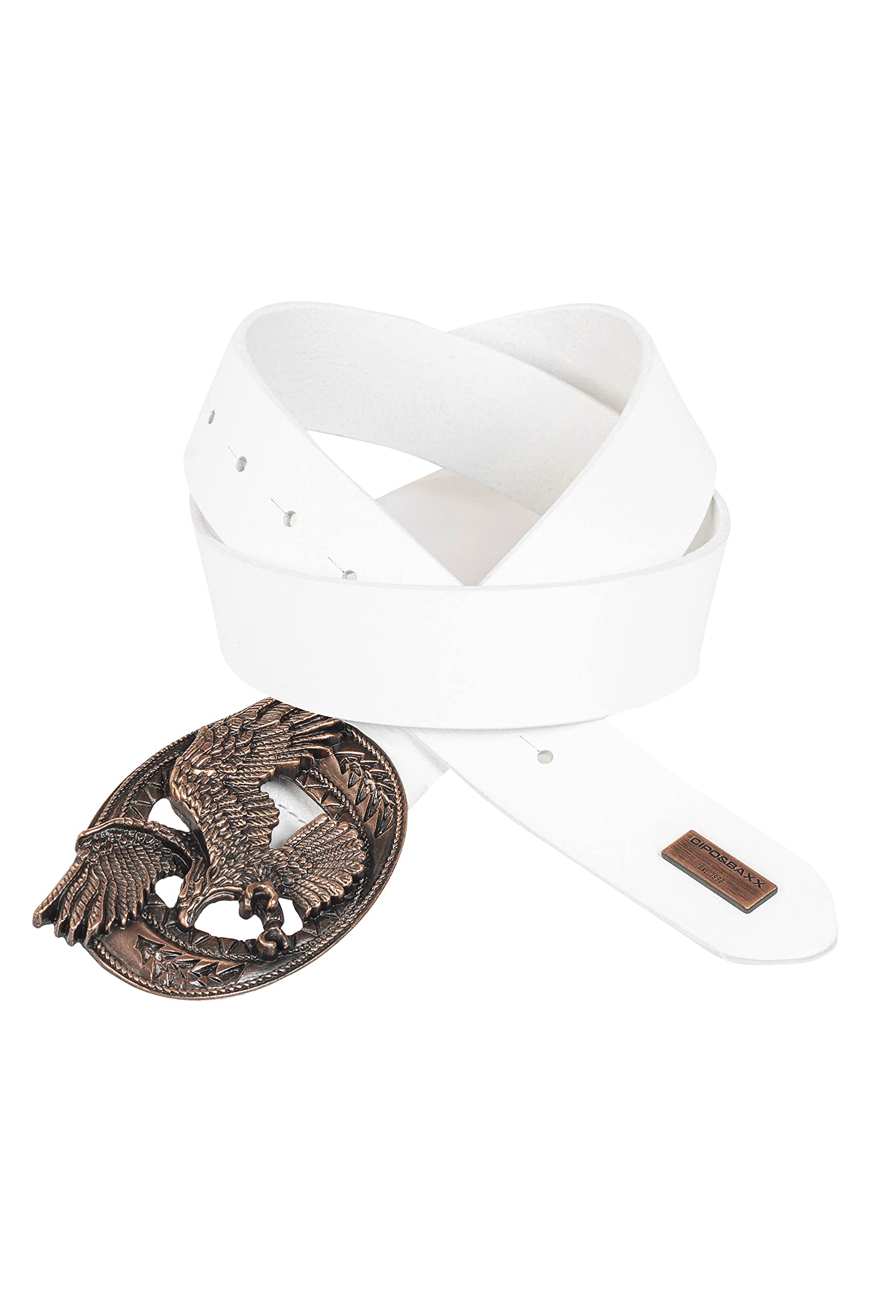 Cipo & Baxx Herren Leder Gürtel Belt Accessoire Design Ausgefallen Schließe CG200 Weiß Gr.95