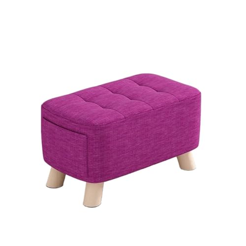 FUHAI-666 Schuhregal Einfache kleine Hocker for den Heimgebrauch, Tür, Schuhbank, Wohnzimmer, Sofa, Hocker, Fußhocker, kurzer Hocker, Stuhl, Massivholzbank Schuhrschrank(Rose)