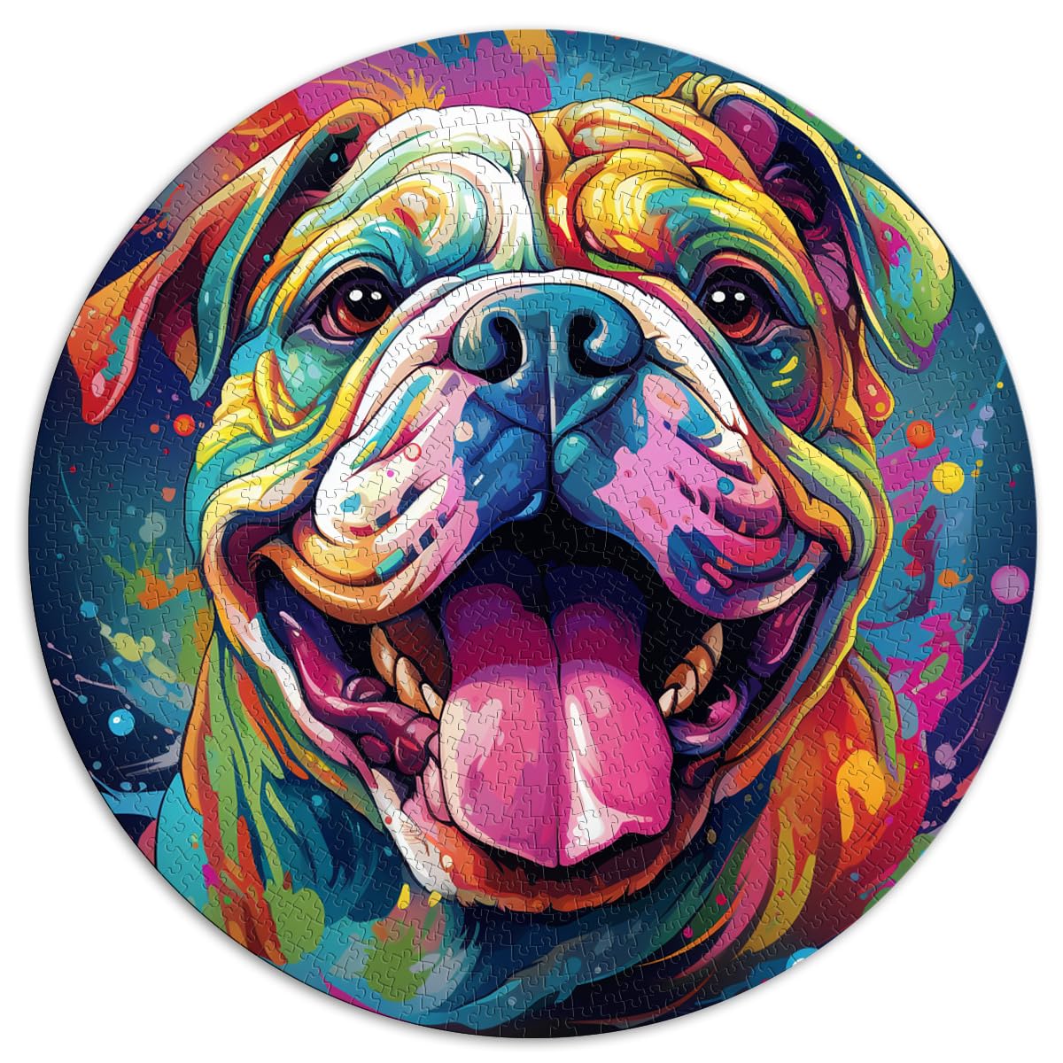 Puzzles Lernspiele Bulldog 1000 Puzzleteile für Erwachsene 67,5x67,5cm Lustige Puzzles Stressabbau Schwierige Herausforderung