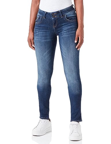 LTB Jeans Damen Jeans Molly M - Jeans Damen Slim aus Baumwollmischung Slim Denim Dunkel mit Reißverschluss Mittlere Taille - Blau