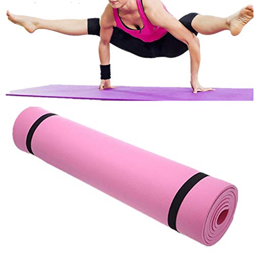 Fitnessmatte Exercise Mat Übungsmatte dick Trainingsmatten für das Heim-Fitnessstudio Trainingsmatten Trainingsmat Yoga Mat Dick pink,0.4cm