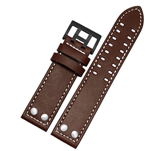 NEYENS Leder-Uhrenarmband, Handgelenk, 20 mm, 22 mm, für Hamilton Aviation H77755533 H77616533, echtes Leder, Herren-Uhrenarmband, 20 mm, Achat