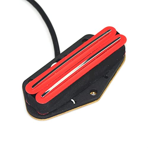 ZENGXUE Schwarze Farbe E-Gitarre Dual Schiene Stil Bridge Pickup Keramik Bridge Pickup Vier Counduspusion Mit Schild Humbucker Tonabnehmer Set (Color : Crimson)