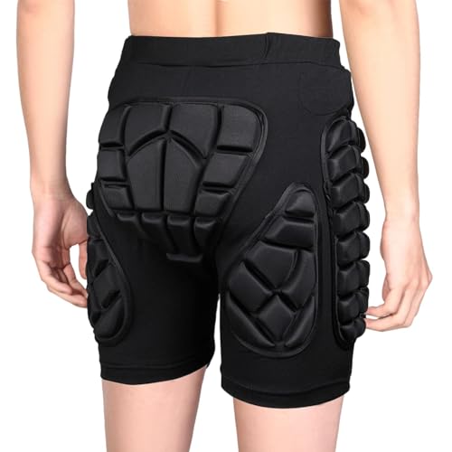 Po-Schutzhose – praktische Radlerhose, Skating-Shorts, Skating-Hinternschutz, Hüftschutz, Crash-Hosen, Radler-Shorts zum Skifahren, Skaten, Snowboarden