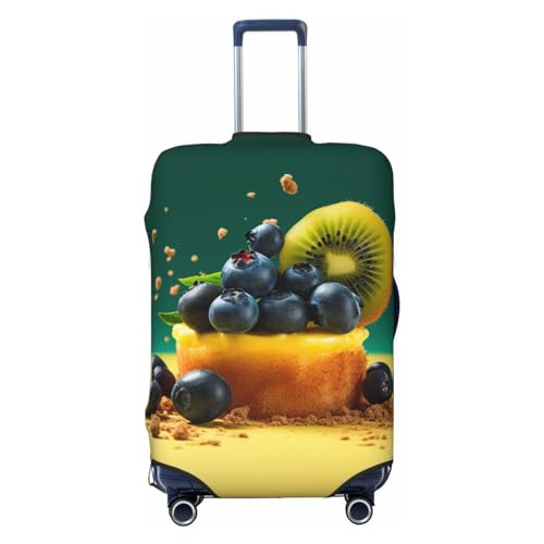 CSGJMYGS Reisegepäck-Abdeckung, elastisch, waschbar, modisch, kratzfest, für Desserts, Koffer-Schutz, passend für 45,7 - 81,3 cm (18 - 32 Zoll) Gepäck, Schwarz , XL