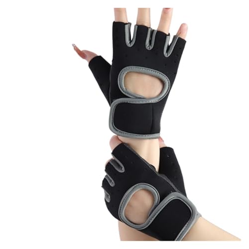 LYHYDMA Fitness-Handschuhe Halbfinger-Sporthandschuhe, Gewichtheben, Fitness-Handschuhe, Outdoor-Sport, Radfahren, atmungsaktiv, Stoßdämpfung, Workout-Gymnastikhandschuhe(Grey,M)