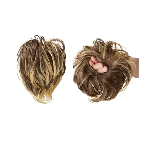 Haarteile Haarknoten Synthetisches Kunsthaar, Dutt, lockiges Band, Haarteil, Haargummi, Scrunchie, Scrunchy Wrap, unordentliches Stück, elastisch, Afro, Chignon, Cheveux, Schwanz, Hochsteckfrisur for