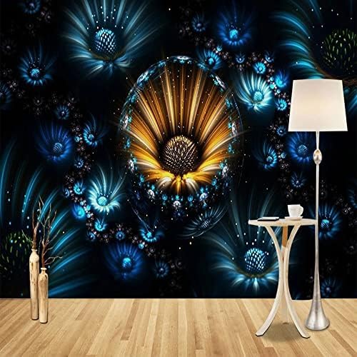 XLMING Abstrakt Minimalistisch Blaue Blume Wand 3D Tapete Home Dekoration Wohnzimmer Sofa Schlafzimmer Tv Hintergrund Wand-300cm×210cm