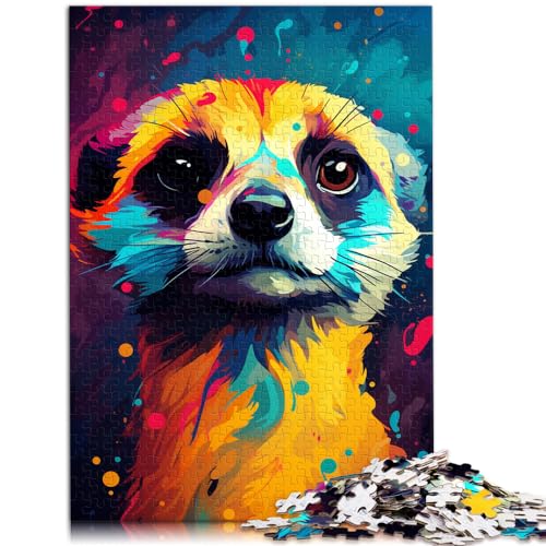 Puzzles für farbige Erdmännchen, 1000 Teile, für Erwachsene, schwierige Puzzles, Holzpuzzle zum Stressabbau, schwierige Herausforderung, 1000 Teile (50 x 75 cm)