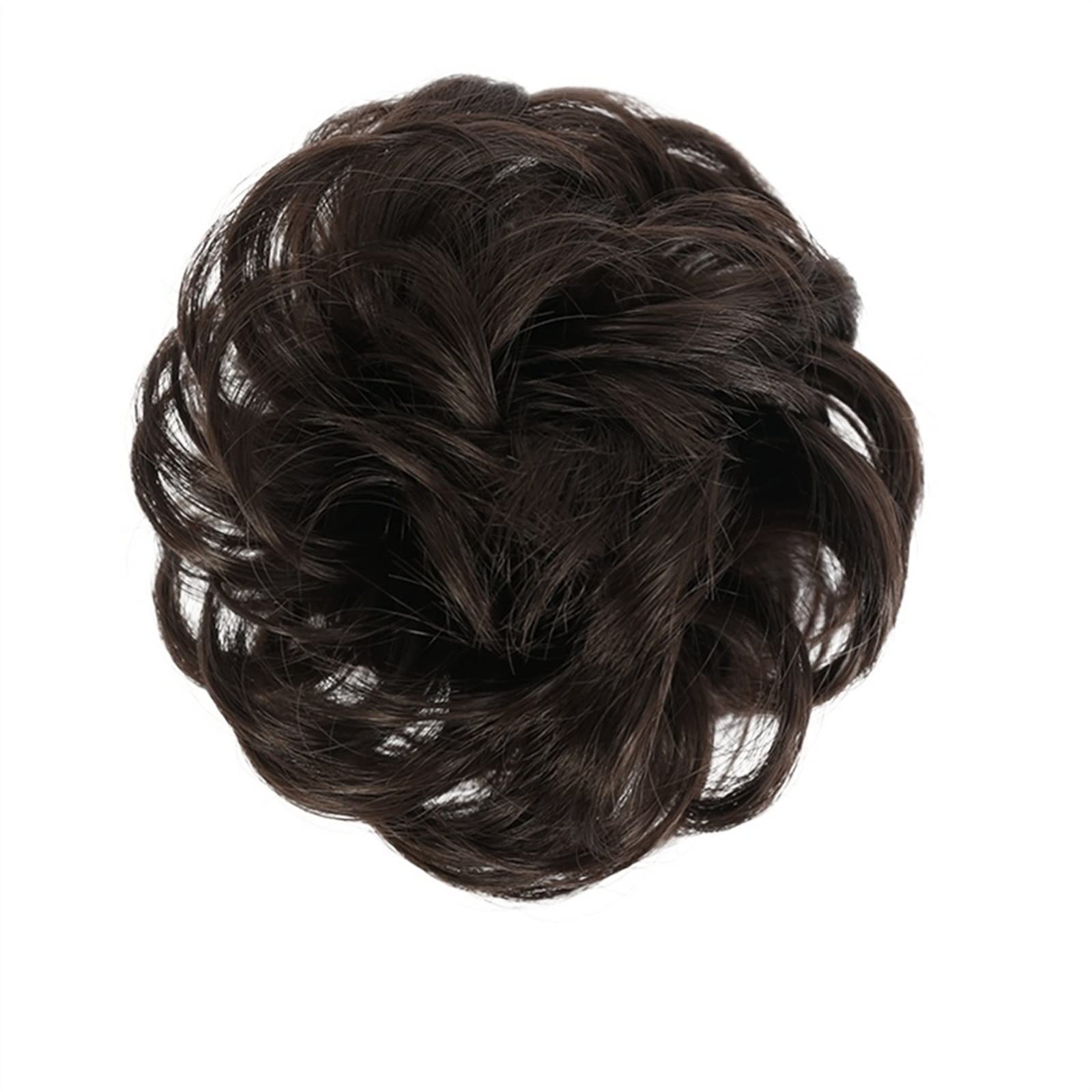 Bun Haarteile Lockiges gewelltes Haargummi-Donut-Chignon-Haarteil for Frauen, unordentlicher Dutt, Haarverlängerungen, synthetischer Haarknoten, elastisches Band, Haargummis, Hochsteckfrisur, Pferdesc