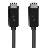 Belkin USB-Kabel USB 3.2 Gen1 (USB 3.0 / USB 3.1 Gen1) USB-C® Stecker, USB-C® Stecker 2.00m Schwar