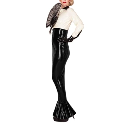 PVC Rock Röcke Hohe Taille Latex Leder Enger Rock Club Party WearBleistiftrock 7XL-Schwarz