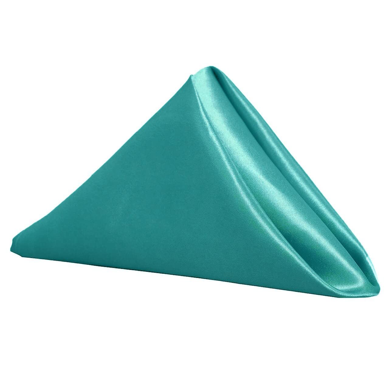 Wiederverwendbare Stoffservietten, 10 teile/los Quadrat Satin Tisch Servietten Weiches Taschentuch Romantische Hochzeit Bankett Tischtuch Dinner Dekoration Benutzerdefinierte Servietten(Lake Green)